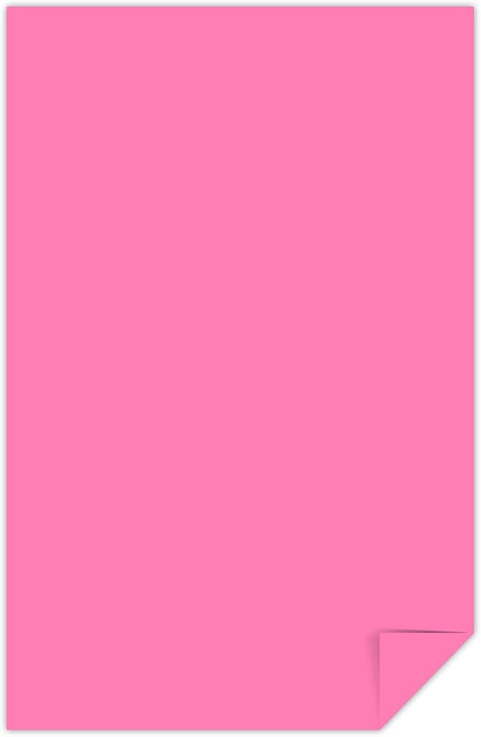 Neenah Astrobrights Color Paper, 11” x 17”, 24 lb/89 GSM, Pulsar Pink, 500 Sheets (21033)