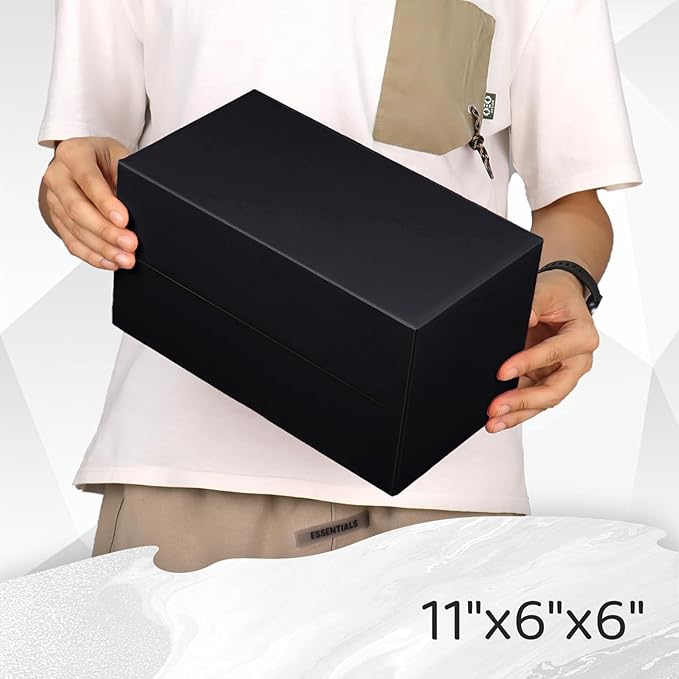 11x6x6 Inch Medium Shipping Boxes 30 Pack, Black Corrugated Cardboard Box, Mailing Packaging Boxes for Small Business
