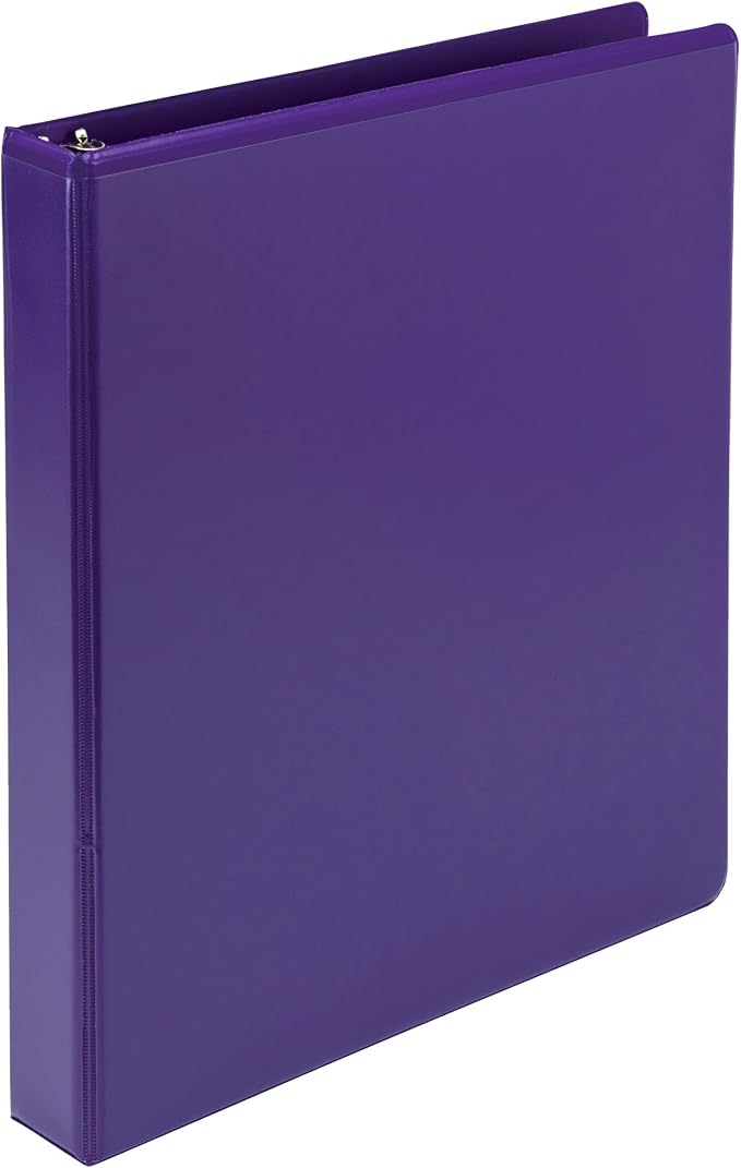 Samsill Plant-Based 1 Inch Durable Round Ring, View Binder, Eco-Friendly, USDA Certified Biobased, Single, Violet