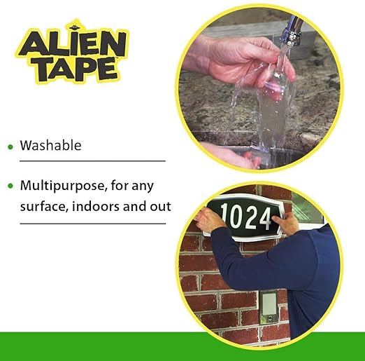 Heavy Duty Double Sided Tape, Nano Tape, Feet Clear Adhesive Tape for Poster Photo Wall Decor As Seen on TV, (2 Rolls - 14 Feet)