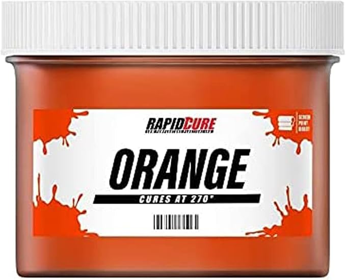 Rapid Cure® Screen Printing Ink Orange (Pint - 16oz.) - Plastisol Ink for Screen Printing, Fast Curing Fabric Paint - Screen Print Direct®, USA Made