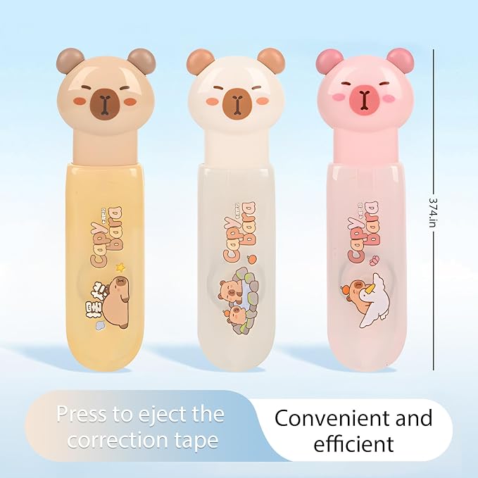 Retractable White Correction Tape,Cute Cat Paw Correction Tape Pens | Mini Aesthetic Pen Shaped White Applicator with Easy to Use Out Tape for Back to School Office Supplies