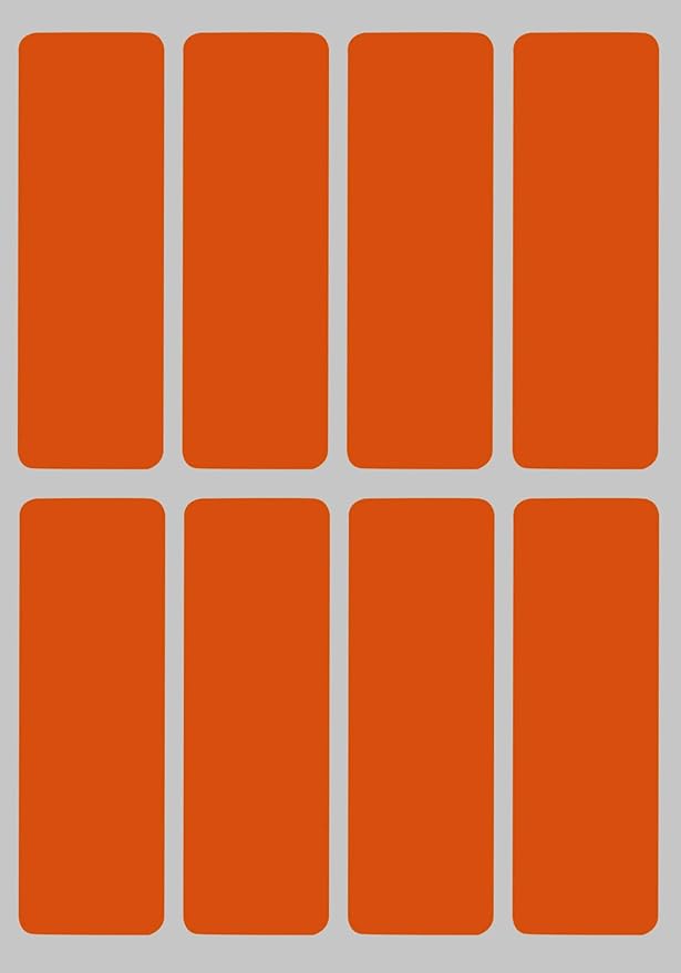 Royal Green Rectangular Sticker Color Coded Write on Labels for Organizing, Moving, & Mailing, 3x1 inch Stickers to Write On Labels & Tags for Home, Office, and School Projects, 400-Pack (Orange)