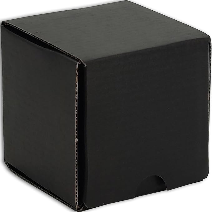 5x5x5 Shipping Boxes Set of 30, Black Mailer Corrugated Cardboard Box | for Packaging, Literature, Packing, Mailing, Storage, Small Business, Moving, Gift, Supplies, Quick Fold, Tab Locking