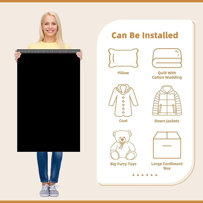 Fuxury 500 Pack 24x36" Extra Large Poly Mailers Bulk,Heavy Duty XXL Mailing Envelopes for Clothing,Strong Adhesive Self Seal Big Poly Shipping Bags for Postage Return Books Small Business(Black)