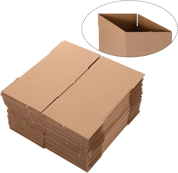 25 Packs 5"x5"x5" Small Kraft Shipping Box, Cardboard Shipping Boxes for Mailing, Packing and Storing (5x5x5)