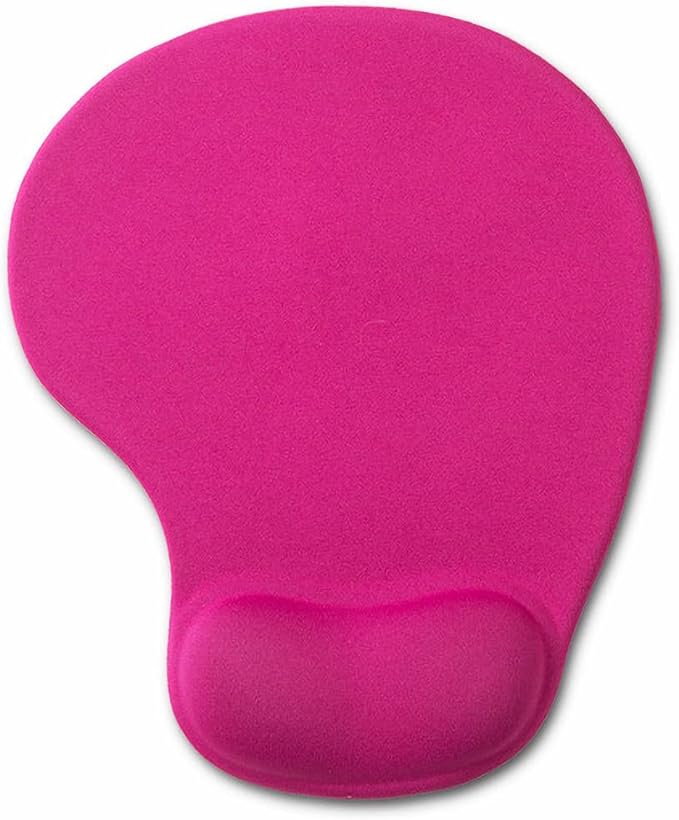Office Mousepad with Gel Wrist Support - Ergonomic Gaming Desktop Mouse Pad Wrist Rest - Design Gamepad Mat Rubber Base for Laptop Computer -Silicone Non-Slip Special-Textured Surface (06RoseRed)