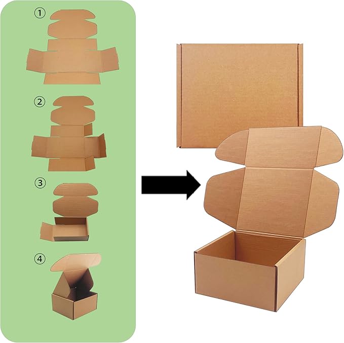 6x5x3 inch Shipping Boxes，Bulk 28 Pack，Brown Corrugated Mailers Cardboard Literature Mailer Box for Packaging Business, Mailing,Moving and Storage，Small Gift Boxes for Wrapping Mailing Present