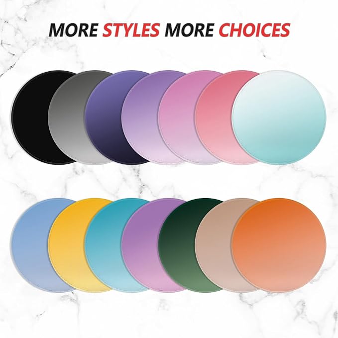 ITNRSIIET Mouse Pad Non-Slip Rubber Base Smooth Surface Stitched Edges Waterproof Durable Compatible with All Mice for Office & Gaming, Desk Accessory, Diameter 8.7 inch, Forest Gradient