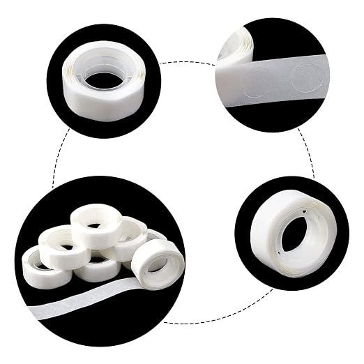 UPINS 3000 Pcs Point Dots Balloon Glue Removable Adhesive Point Tape | 30 Rolls Double Sided Tape Dot Stickers, Easy Removal, Balloon Glue and Craft Supplies, Holiday Wedding Party Home Wall Decor