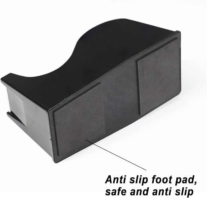 BOMEI PACK Desktop Tape Dispenser (Fits 1" & 3" Core) with Transparent Tape Refills, Clear Tape with Black Tape Holder,Weighted Non Slip Base, for Masking Tape,Heat Resistant Tape
