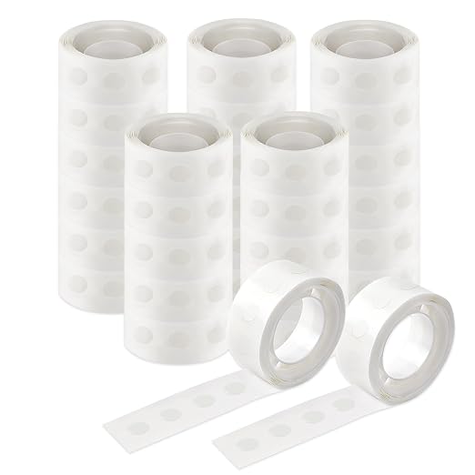 UPINS 3000Pcs Glue Points Dots 6mm Removable Balloon Glue Adhesive Dots | 30 Rolls Double Sided Tape Dot Stickers, Easy Removal, Balloon Glue and Craft Supplies, Holiday Wedding Party Home Wall Decor