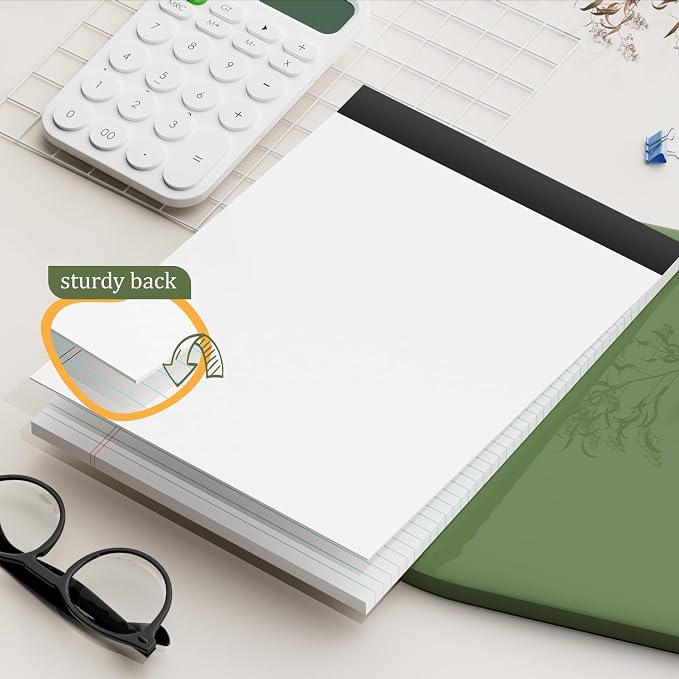 AILZFEI 720 Sheets Legal Pads 8.5 x 11 College Ruled White Paper Note Pads 24 Pack Clear Print Writing Pads 8x11 Legal Pads Narrow Ruled Pads of Paper