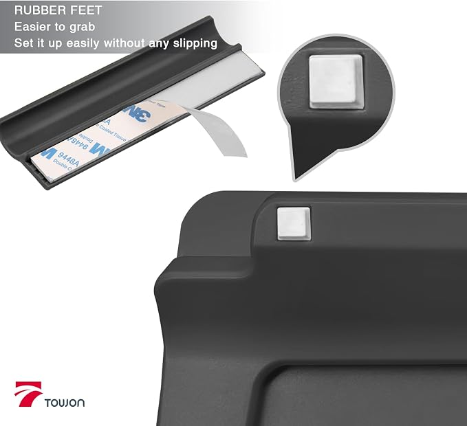 Black Mini Desktop Pure Glass Whiteboard, Small Glass Dry-Erase Whiteboard | 8x6 In Dry-erase notepad for desk, 5 markers, eraser for office, dorm, home schooling, computer buddy notepad, worker gifts