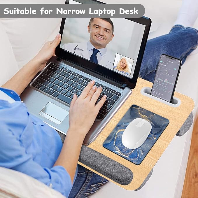 Dapesuom Small Mouse Pad, 6 x 8 Inch Thick Rubber Premium-Textured Non-Slip Portable & Washable Mini Mouse Mat for Women Wireless Laptops Keyboard Tray Gaming Work Computer Travel, Gray Gold Marble