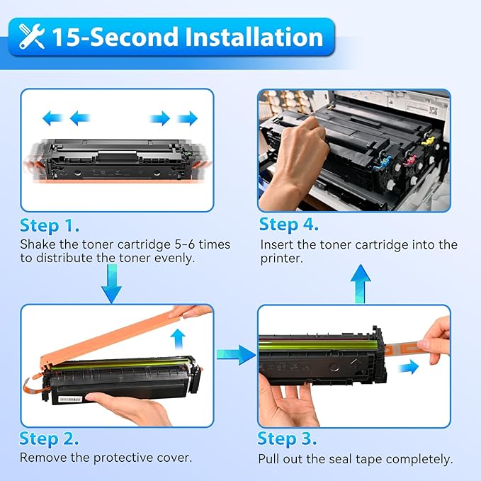 218X Toner Cartridges 4 Pack with Chip - 3301fdw Compatible Replacement for HP 218A 218X Color LaserJet Pro MFP 3301fdw 3301sdw 3201dw 3301cdw Printer High Yield W2180A (Black Yellow Magenta Cyan)