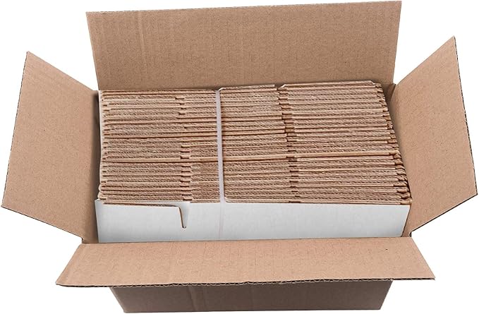 HORLIMER 4x4x2 inches Shipping Boxes Set of 25, White Corrugated Cardboard Box Literature Mailer