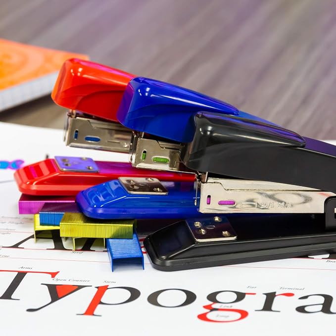 BAZIC Products Standard Staples, 26/6, Metallic Colors, 3000 Ct | refill standard staplers