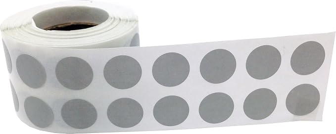 Grey 1/2" Inch Round Adhesive Labels 1,000 Color Coding Dot Stickers for Efficient Inventory Management, Crafting Projects, and Organizational Tasks in Offices, Schools, and Homes