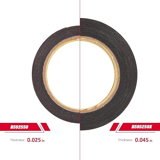 3M Double Sided Tape Heavy Duty 1/4 Inch x 15.4 Ft 2 Pack 5925 Black | Waterproof Heat Resistant Foam Mounting Tape for Automotive, LED Strip, Trim, Mirror, Wall Décor, Home & Industrial Use