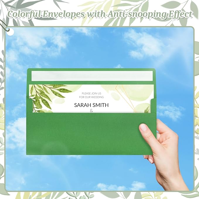 50 Pcs #10 Business Envelopes, Self Seal Standard Envelopes, Windowless Business Mailing Envelopes for Office, Checks, Letters, Invoices, Statements, Wedding, Size 4-1/8 x 9-1/2 inch