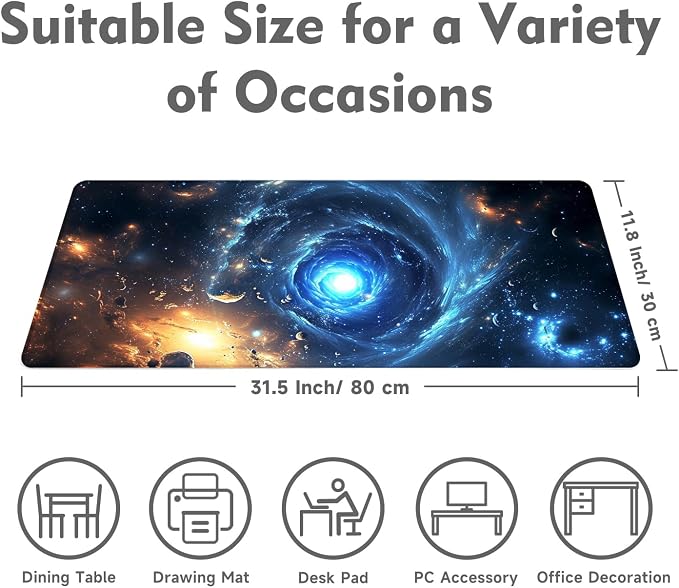 Gaming Mouse Pad Desk Pad XL Large Mouse Mat Keyboard Mat Office Desk Decor AccessoriesKeyboard Mat Office Desk Decor Accessories (Dreamy Sky)