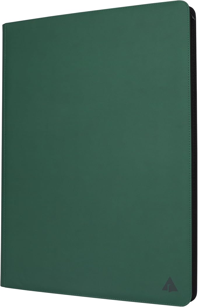 Rayvol Premium 2300 Pockets Card Binder, Large 36-Pocket 2000+ Ringless Trading Card Album - Side Loading UltraSonic-362304 Tech Zip Binder for TCG -Green