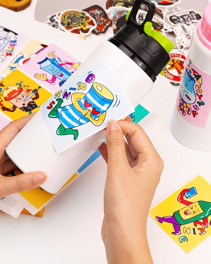 QYH Premium Printable Vinyl for Inkjet Printer-20 Glossy Sticker Paper Waterproof 8.5’’x11’’ White Labels