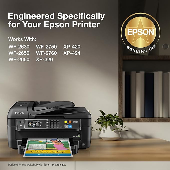 EPSON 220 DURABrite Ultra Ink Standard Capacity Black & Color Cartridge Combo Pack (T220120-BCS) Works with WorkForce WF-2630,2650, 2660, 2750, 2760 and Expression XP-320,420, 424