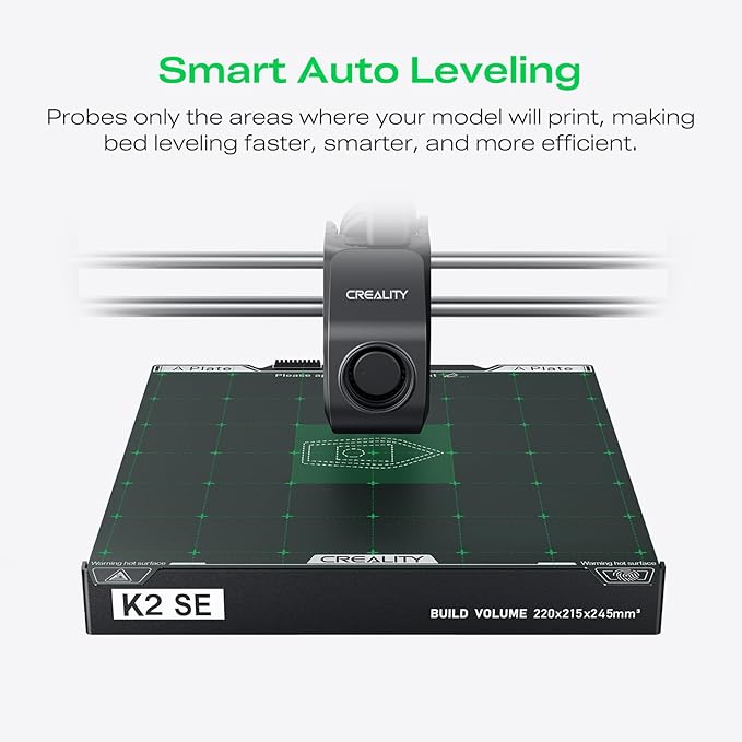 Creality K2 SE 3D Printer, 500mm/s High-Speed Printing, Support Multi Color 3D Printing Needs CFS, Solid Metal Build, Auto Leveling, Direct Drive Extruder, Quick-Swap Nozzle, 220×215×245mm Print Size