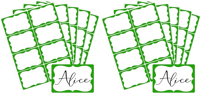St. Patrick's Day Name Tags,2"x 3" Green Name Tag Stickers 200 Pcs Adhesive Name Stickers Name Badges Labels for School, Office, Home, Party, Conferences (Pack of 2)