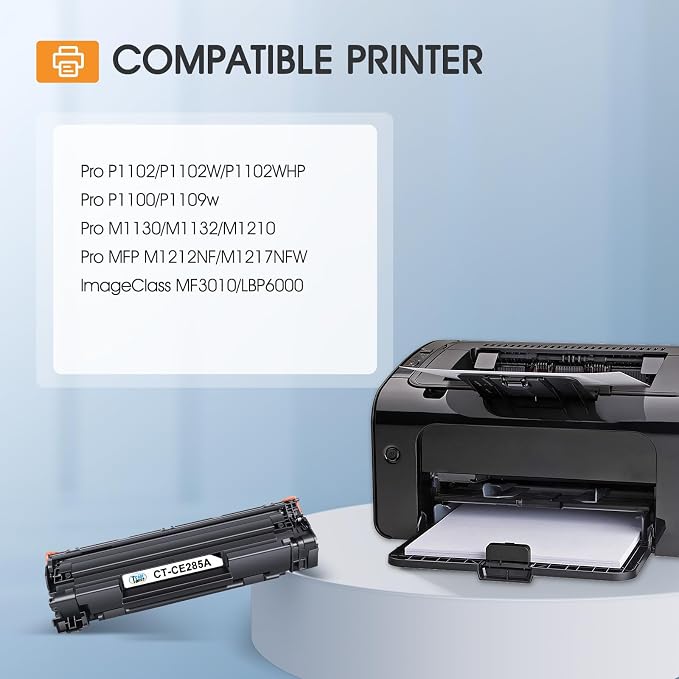 85A CE285A Black Toner Cartridge P1102w M1212nf P1100 Toner 4-Pack | Compatible for HP LaserJet Pro P1102w MFP M1212nf M1217nfw P1102 P1109w P1100 M1132 M1210 1102w M1130 Printer Ink