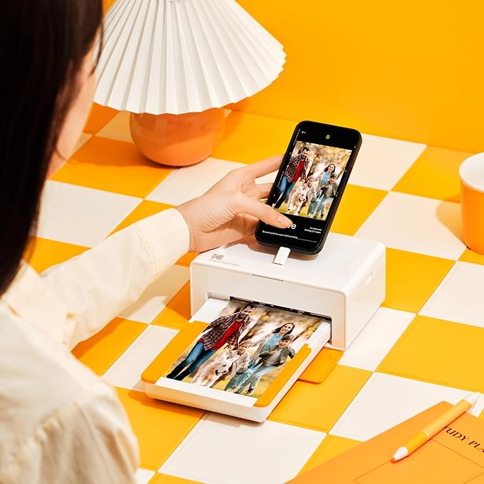 KODAK Dock Plus 4x6'' Photo Printer, 10 Sheets, Docking & Bluetooth Smartphone Printer for iPhone & Android, Instant Color Prints, 4PASS Dye Sublimation