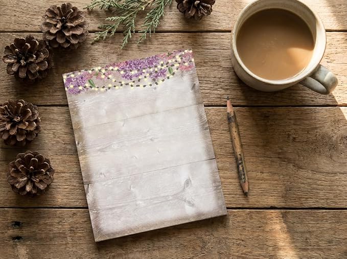 Stonehouse Collection Rustic Notepads - 4 Assorted Notepds - 50 Sheets Per Pad 4.25x5.5 inches (Rustic #2)