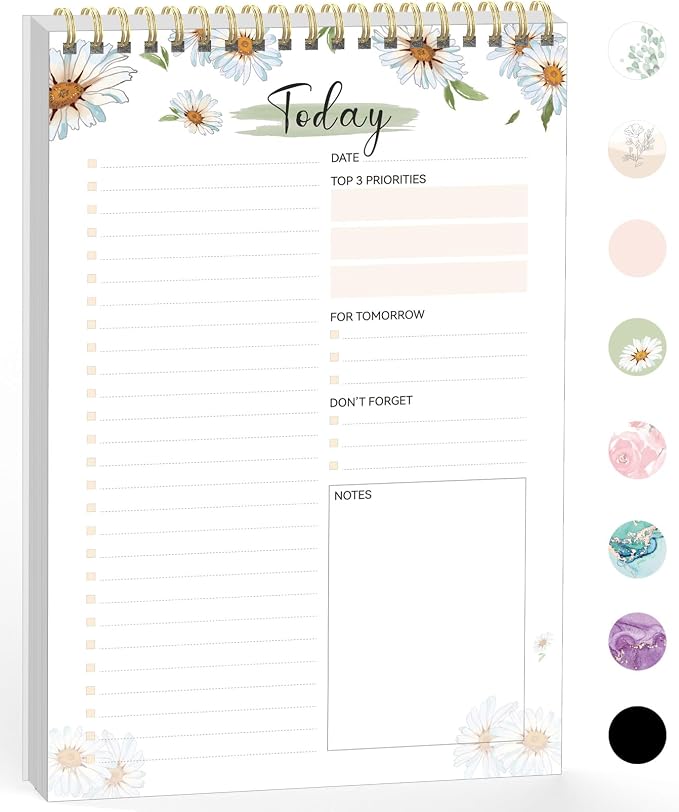 Forvencer To Do List Notepad with 52 Sheets (6.5 x9.8),To Do List Notebook | Notebook for Work, Undated Daily Planner Organizer for Tasks Checklist & Goal Planning, To Do List Perfect for Office, School