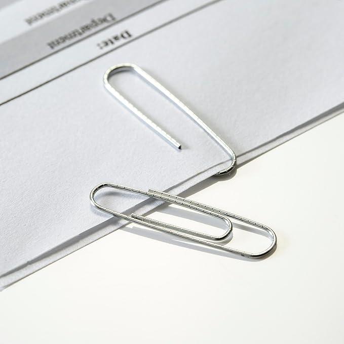 Officemate Premium #1 Paper Clips, 600 Paper Clips (6 Boxes of 100 Each) (Pack of 2)