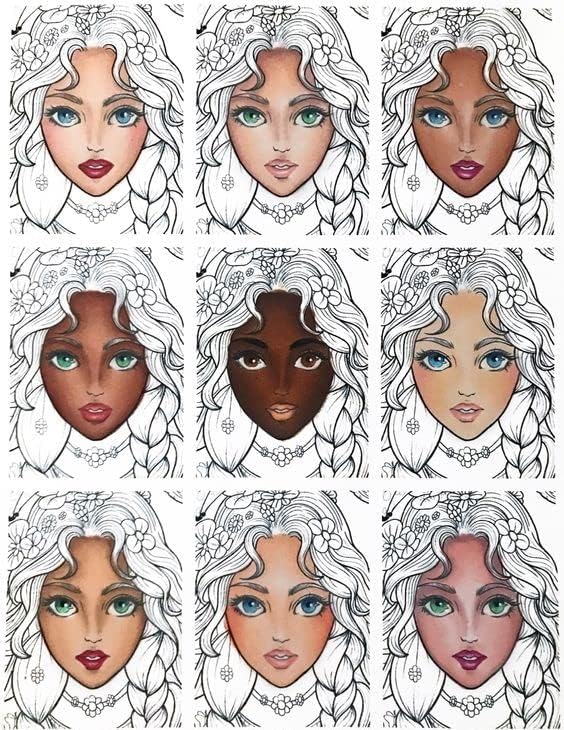 Arhomet 6 Colors Skin Tone Alcohol Markers Set, Skin, Wood, Earth Colors Dual Tips Art Markers Drawing Sketched Double Tipped for Adults Beginner Artists (Skin Tone)