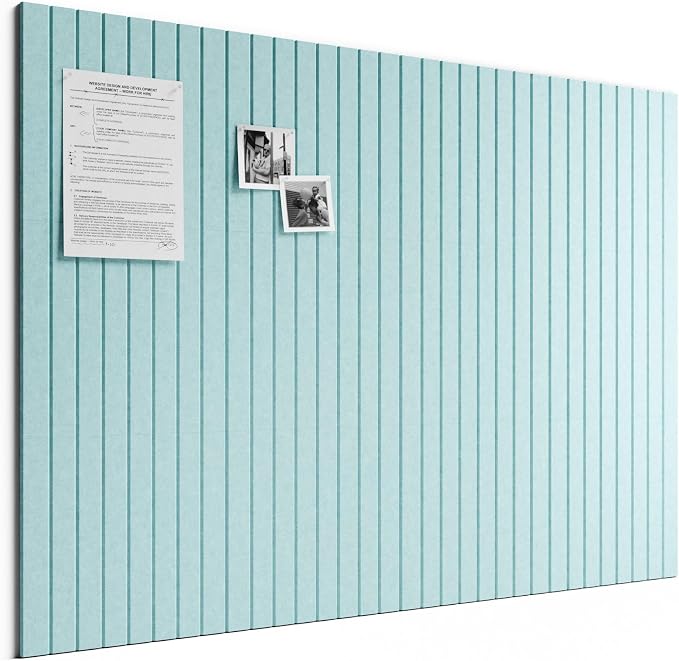 Bumusty 48"x 36" Large Felt Bulletin Board Tiles, Aqua Blue | 12-Pack Cork Board Alternative, Wall Decor, 30 Pushpins, 60 Adhesive Tabs, Vision Board, Office, Classroom, Home, Dorm