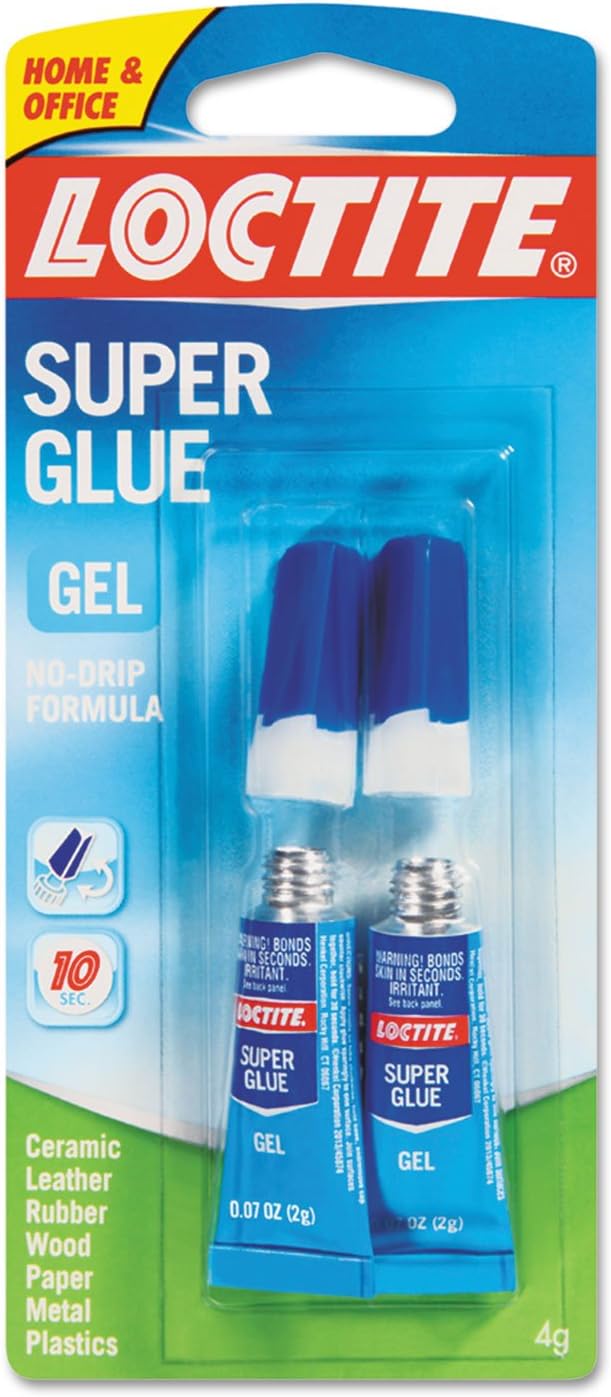 Loctite 1255800 Super Glue Gel.07 oz. Tube, 2/Pack