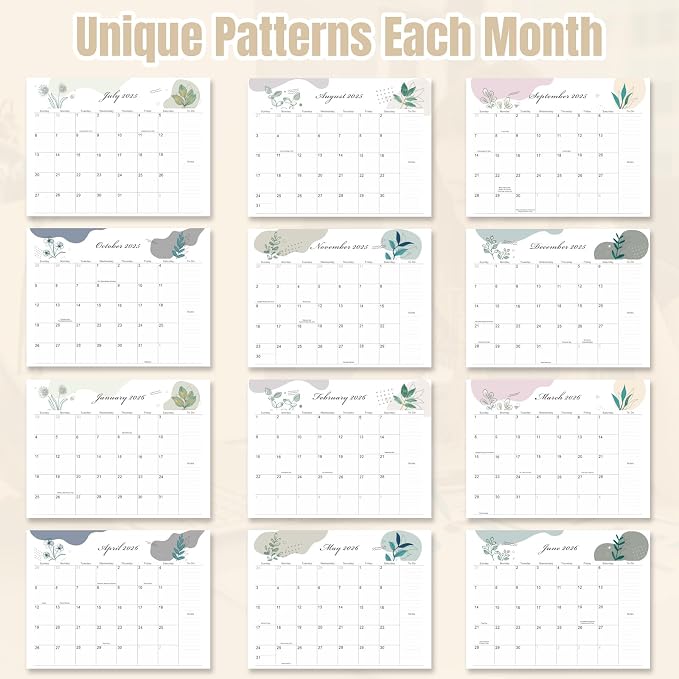 Gannyfer Large Desk Calendar 2026-2027 with Desktop Mat,22" x 17" Desktop Pad Calendar, 18 Month Table Calendar from July 2026 to Dec 2027, Office Supplies Perfect for Home School and Office - Gray