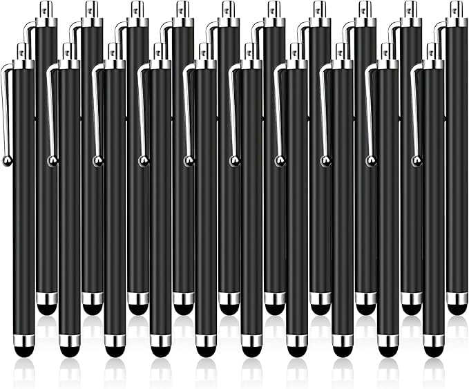 20 Pack Stylus Pen,Stylus Pen for Touchscreen High Precision and Sensitivity for Everyday Writing/Drawing,Universal Stylus Compatible with Touch Screens,Black