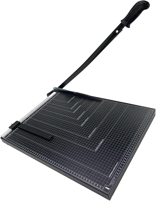 Paper Cutter,21" B3 Stack Paper Trimmer Paper Cutting Board,Heavy Duty Metal Base Paper Slicer with Safety Guard and Blade Lock,12 Sheets Capacity,Guillotine Paper Slicer Cutter for Home, Office