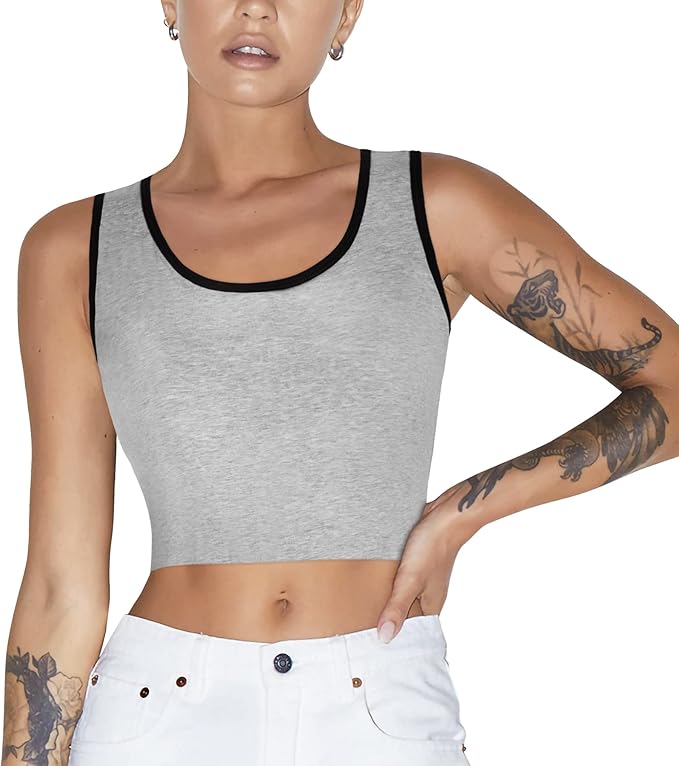 LODAY Women Transgender Tomboy FTM Elastic Chest Binder Bra Pullover Tank Top