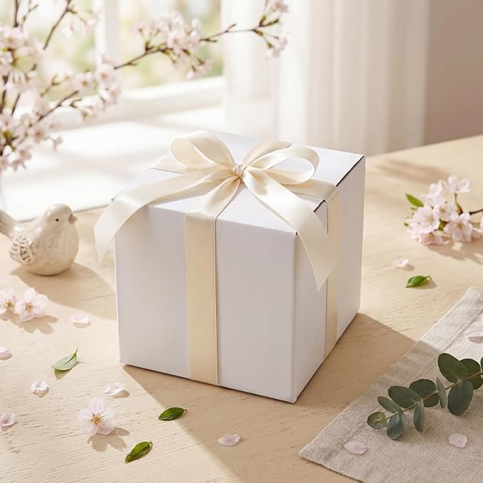 Rempry 30 Pack 6x6x6 Shipping Boxes White, Small Corrugated Cardboard Box for Mailing, Packaging Small Business, Kraft Mailer Gift Boxes