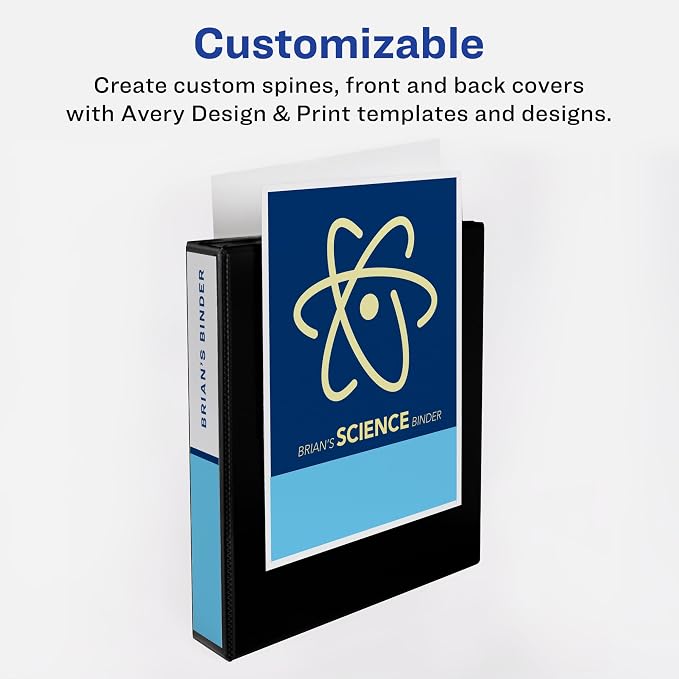 Avery® Two-Tone 3 Ring Binder, 1.5" Slant Rings, 1 Blush/Sage Binder | For School, Home and Office Organization, Customizable Clear Overlays, DuraHinge Tear-Resistant Spine, DuraEdge Sides