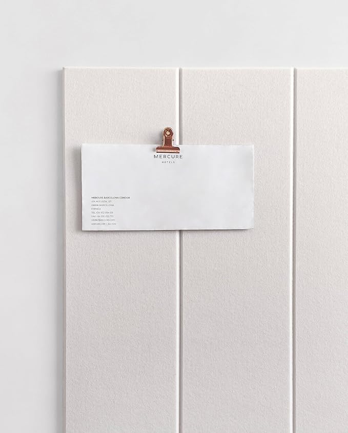 24"x47" Large Cork Board Alternative – 8 Pack Shiplap Felt Wall Tiles with Safe Removable Adhesive Tabs | Felt Bulletin Board for Walls Pin Board for Office, Home, Classroom, Kids Room – Warm White