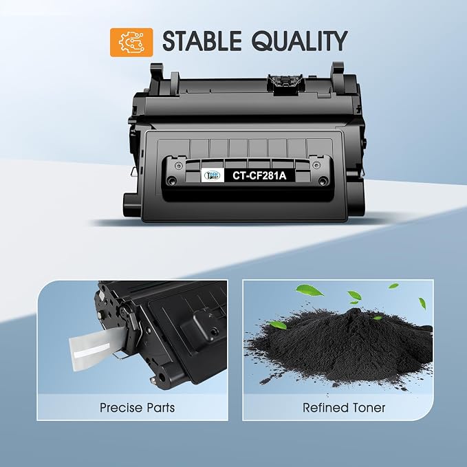 CF281A 81A Black Toner Cartridge for HP 81X CF281X M604 M630 M605 2-Pack | Compatible for HP 81A CF281A Laserjet Enterprise MFP M604 M605 M606 M630 M604n M605n M630h M604dn M630z Printer