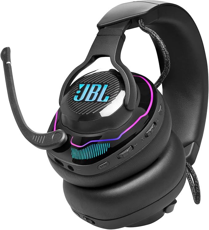 JBL Quantum 910 - Wireless Over-Ear Performance Gaming Headset with Head Tracking-Enhanced, Active Noise Cancelling and Bluetooth, JBL QuantumSPATIAL 360, Low Latency Wireless System (Black)