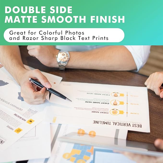 Koala Thin Presentation Paper Double-Sided Matte for Printing Photo 12X12 Inches 110 Sheets Square Photo Paper 32LB Compatible with Inkjet Printer
