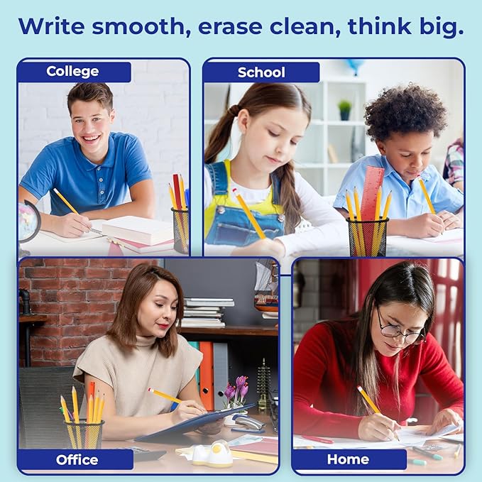 Rosmonde 210 Pack Pre Sharpened Pencils #2, Pencils With Top Erasers, Bulk School & Teacher Supplies, #2 HB, Pre Sharpened for Easy Use, Easy Hold Grip, Bulk Classroom & Office Supplies